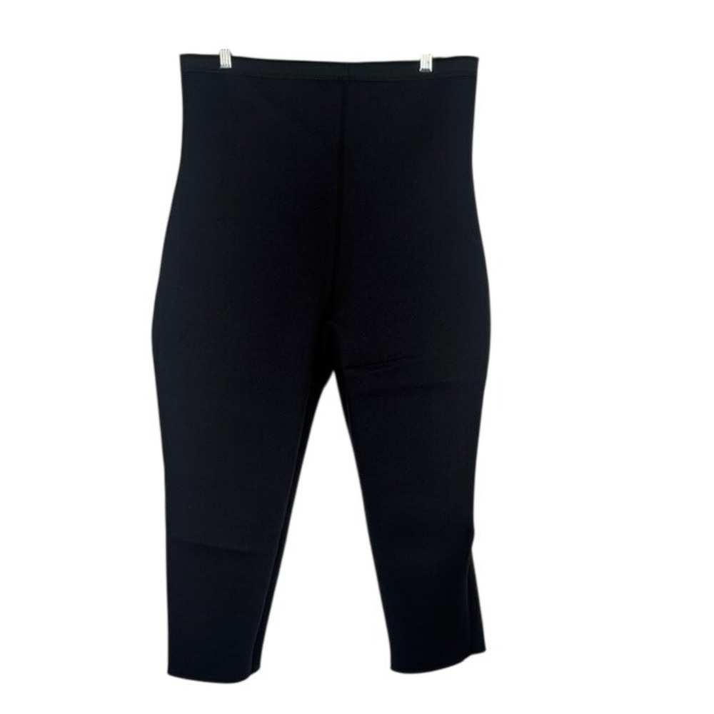 Zaggora Capri Flares Neoprene Hot Pants Black Yellow Celu-Lite Workout XL‎ NWT